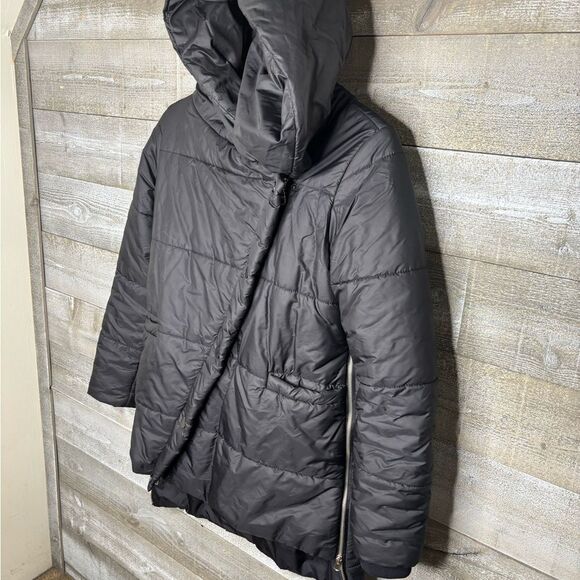 AAKASHA small Side Zippered Quilted Jacket $233 value asymmetrical avante garde - Picture 5 of 9